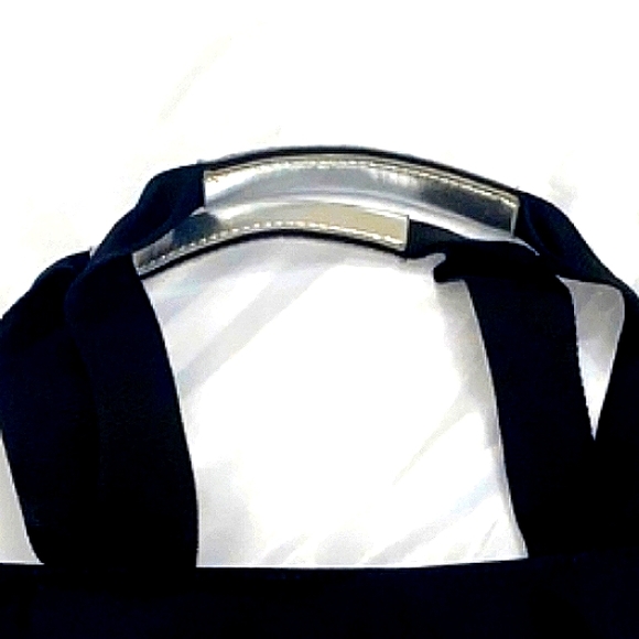 🖤 Versace® Parfum Black & Silver Nylon Tote Bag w/ Strap NEW! - Picture 3 of 11